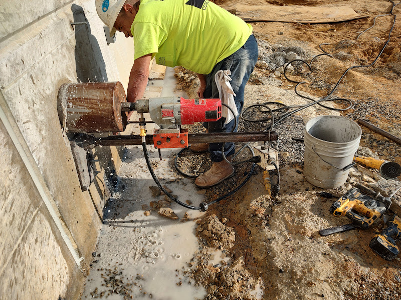12 inch core drilling in reinforced concrete wall